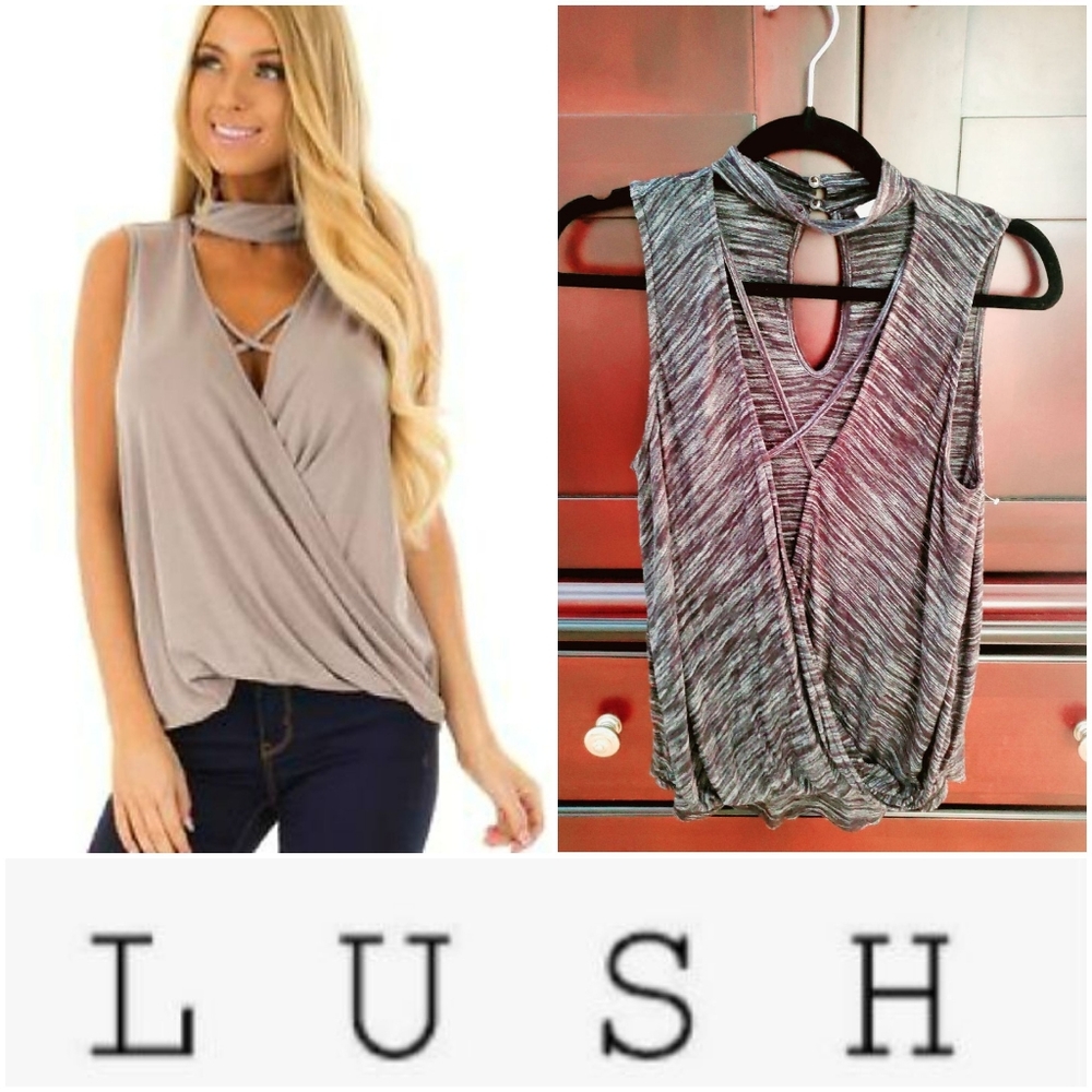 BOGO❤️LUSH Sleeveless Knit Wrap Tank - XS